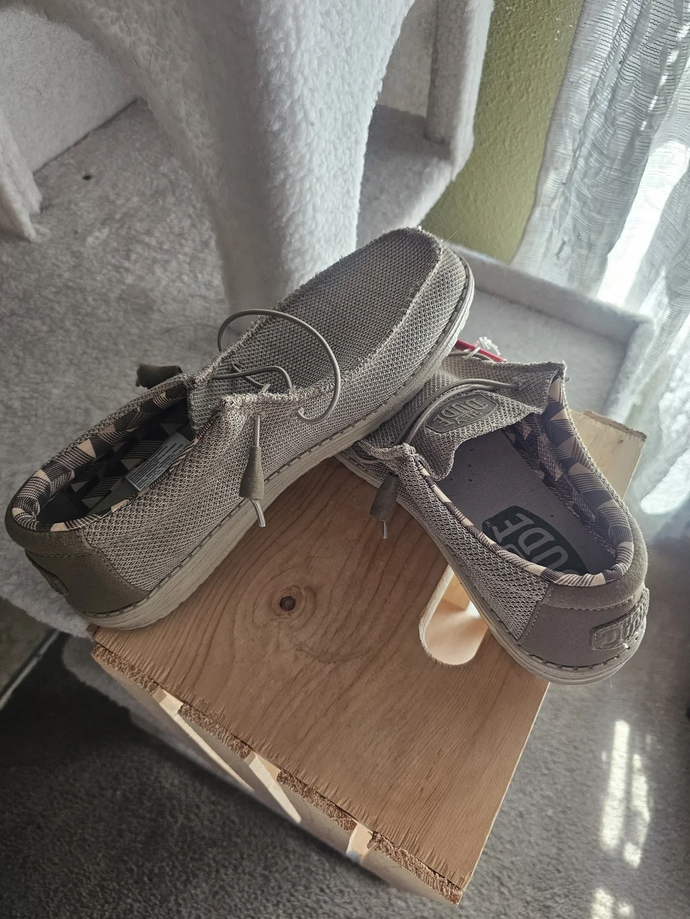 Hey Dude Men's Wally Slip-On Shoes in Taupe